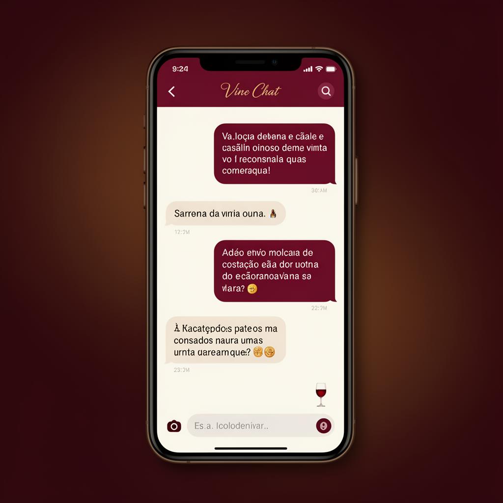 Mockup do app Segredos da Bia mostrando a tela de chat